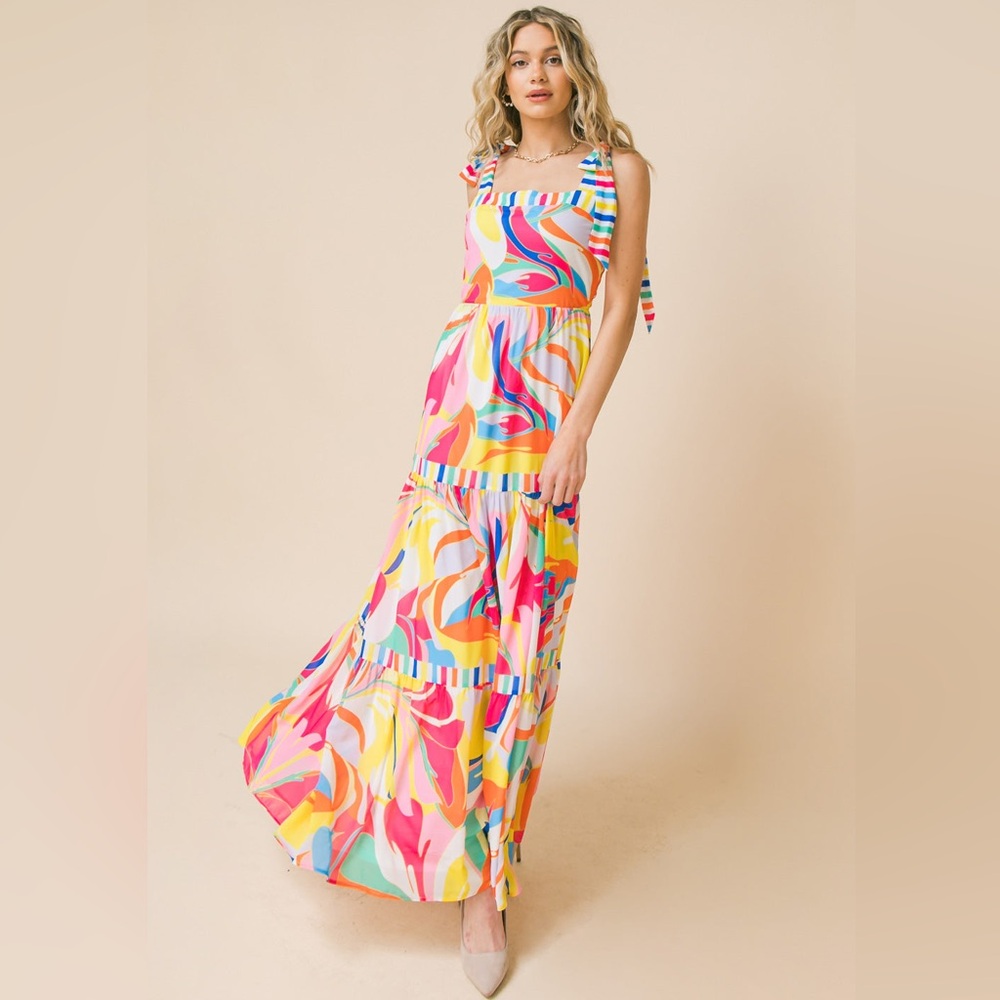 Flying Tomato Tea Party Woven Maxi Dress - NWOT